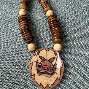 Vintage lion necklace